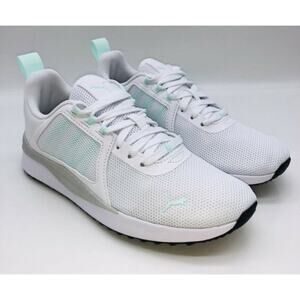 PUMA Pacer Net Cage White Turquoise Sneakers Women's Size 7 368892-06